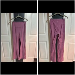 Lululemon pink flare leggings